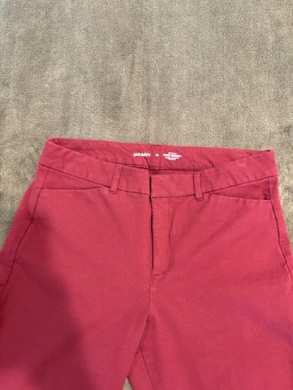 Old Navy High-Rise Pixie Skinny Pants Size 12 Maroon Burgundy Wine Red Stretch
